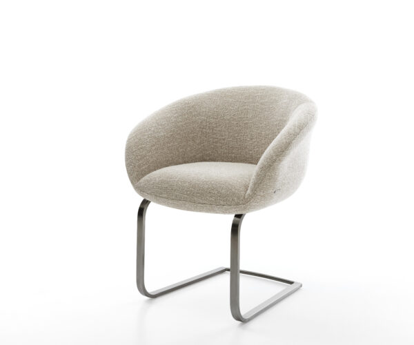 Étkezőszék Vinka-Flex karfás mikroszálas puha bézs étkezőszék lapos antracit zsákrugós