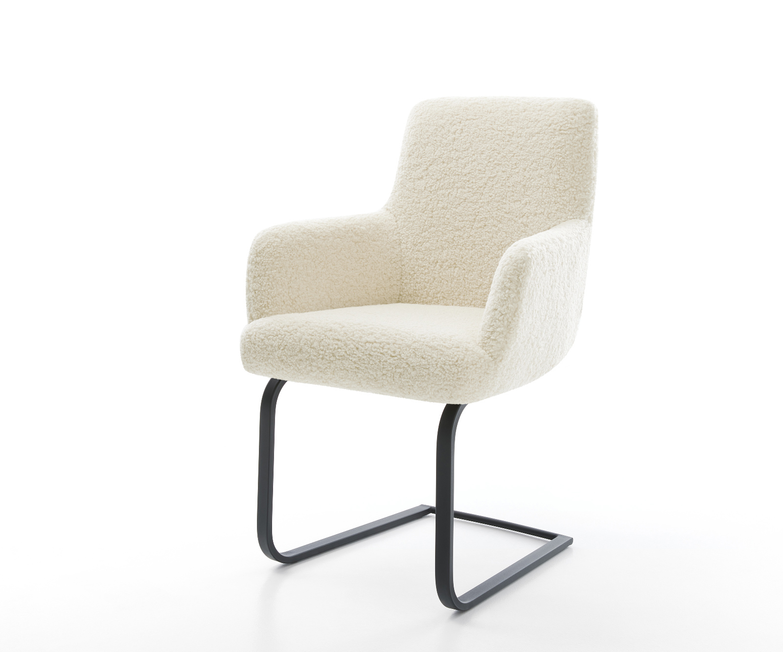 Étkezőszék Heira-Flex karfás mikroszálas bézs étkezőszék lapos fekete zsákrugós