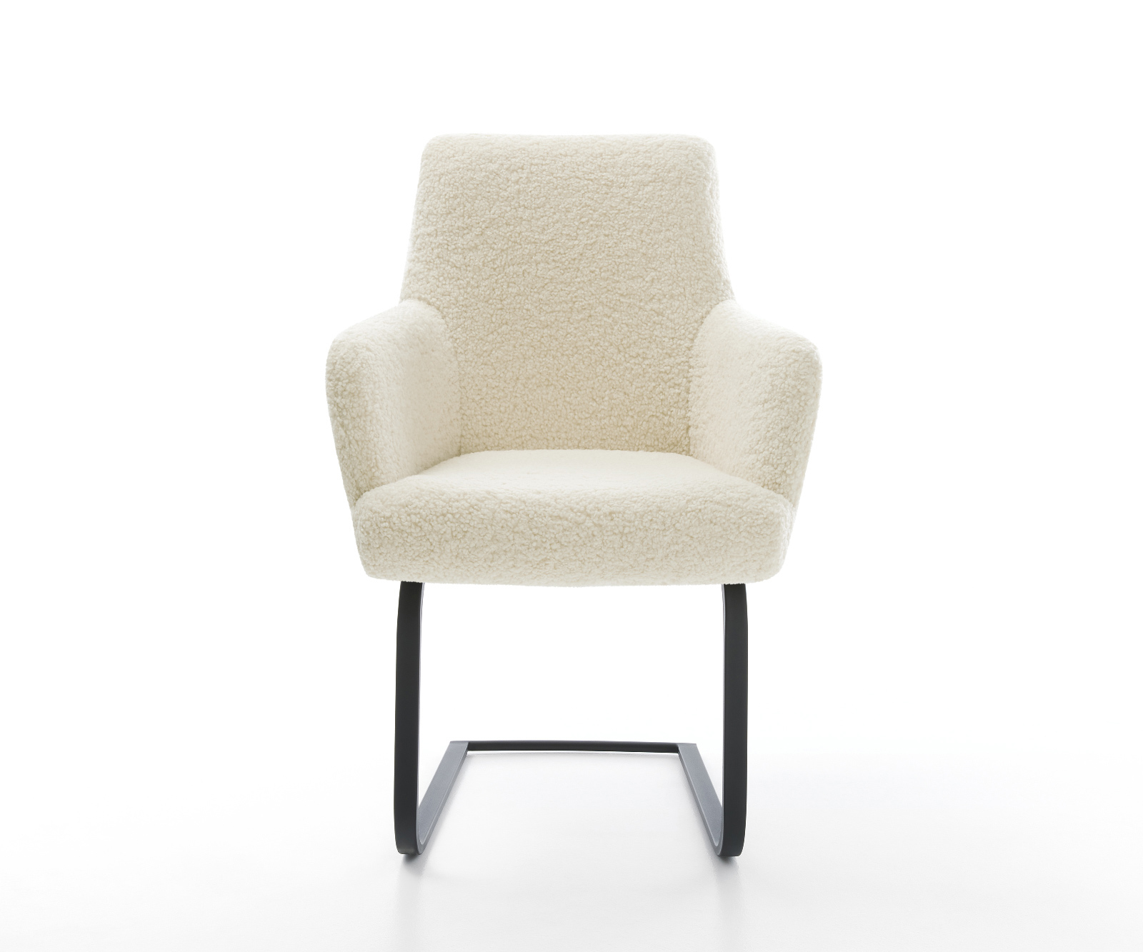 Étkezőszék Heira-Flex karfás mikroszálas bézs étkezőszék lapos fekete zsákrugós - Image 2