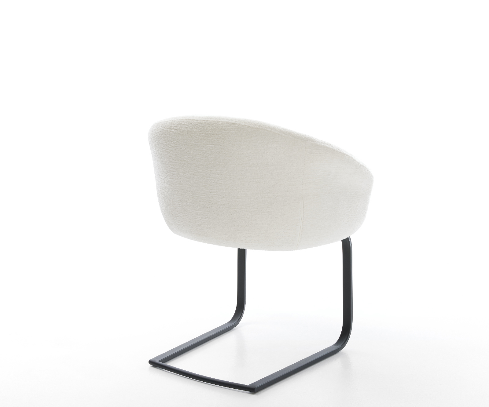 Étkezőszék Vinka-Flex karfás bouclé puha bézs étkezőszék lapos fekete zsákrugós - Image 5