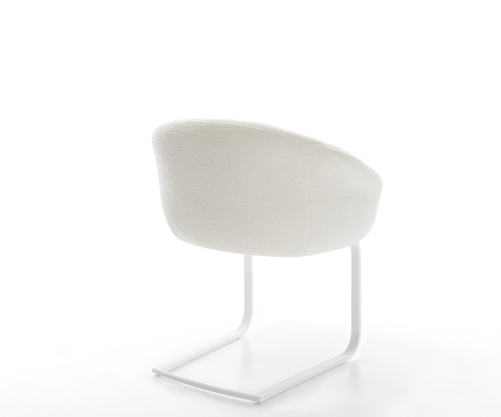 Étkezőszék Vinka-Flex karfás bouclé puha bézs étkezőszék lapos fehér zsákrugós - Image 5