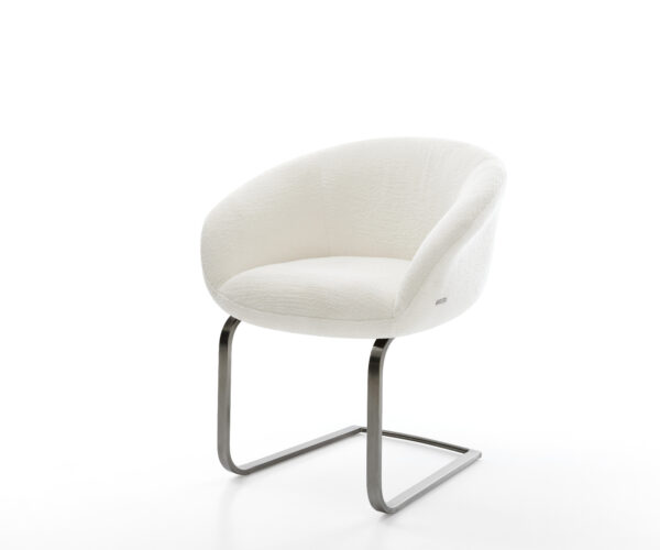 Étkezőszék Vinka-Flex karfás bouclé puha bézs étkezőszék lapos antracit zsákrugós