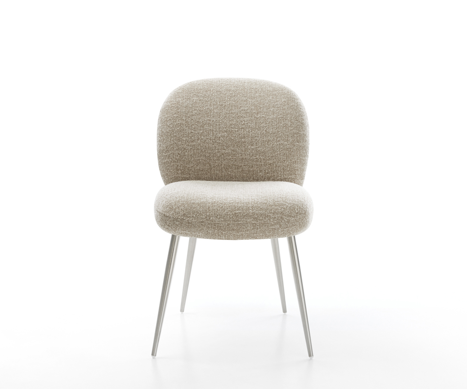 Étkezőszék Nube-Flex szövött szövet puha bézs 4 láb kúpos rozsdamentes acél zsákrugó - Image 2