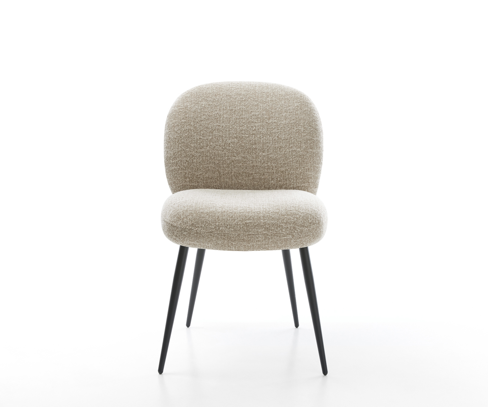 Étkezőszék Nube-Flex szövött szövet puha bézs 4 láb kúpos fekete zsákrugó - Image 2