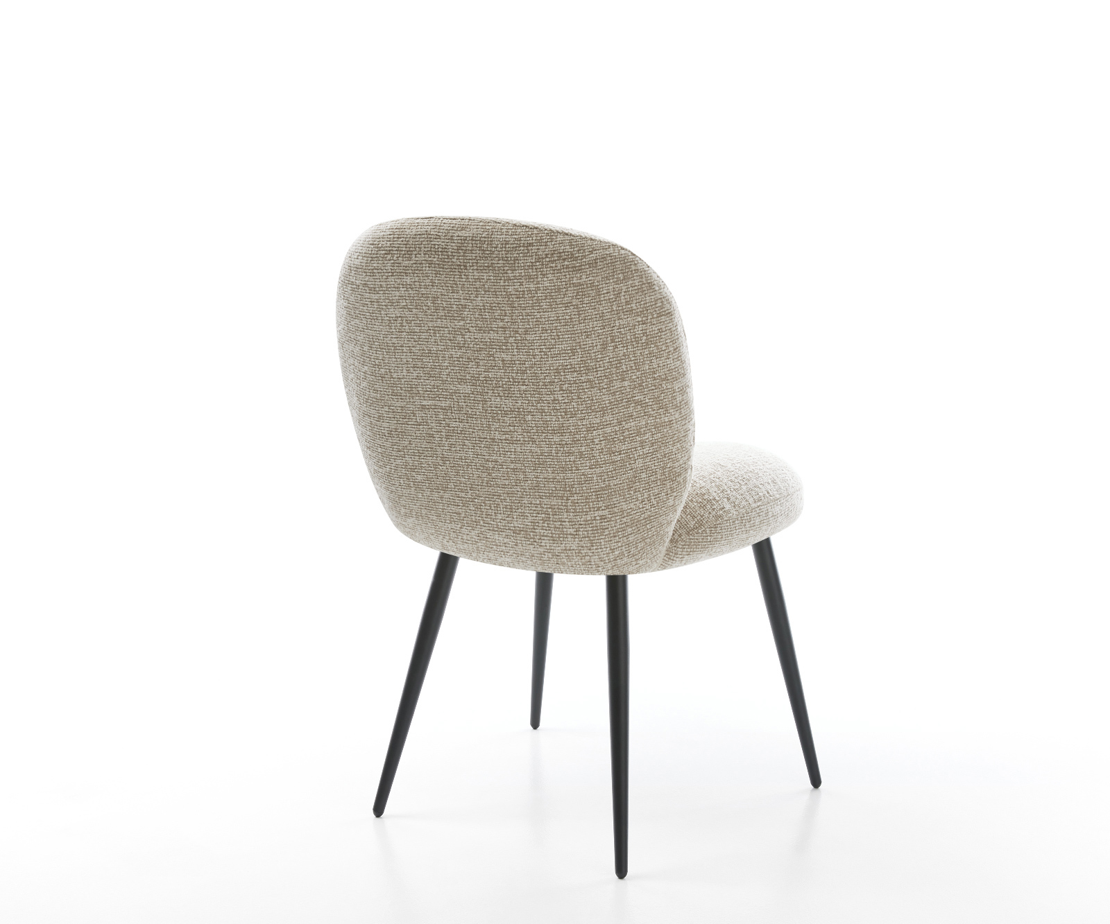 Étkezőszék Nube-Flex szövött szövet puha bézs 4 láb kúpos fekete zsákrugó - Image 5