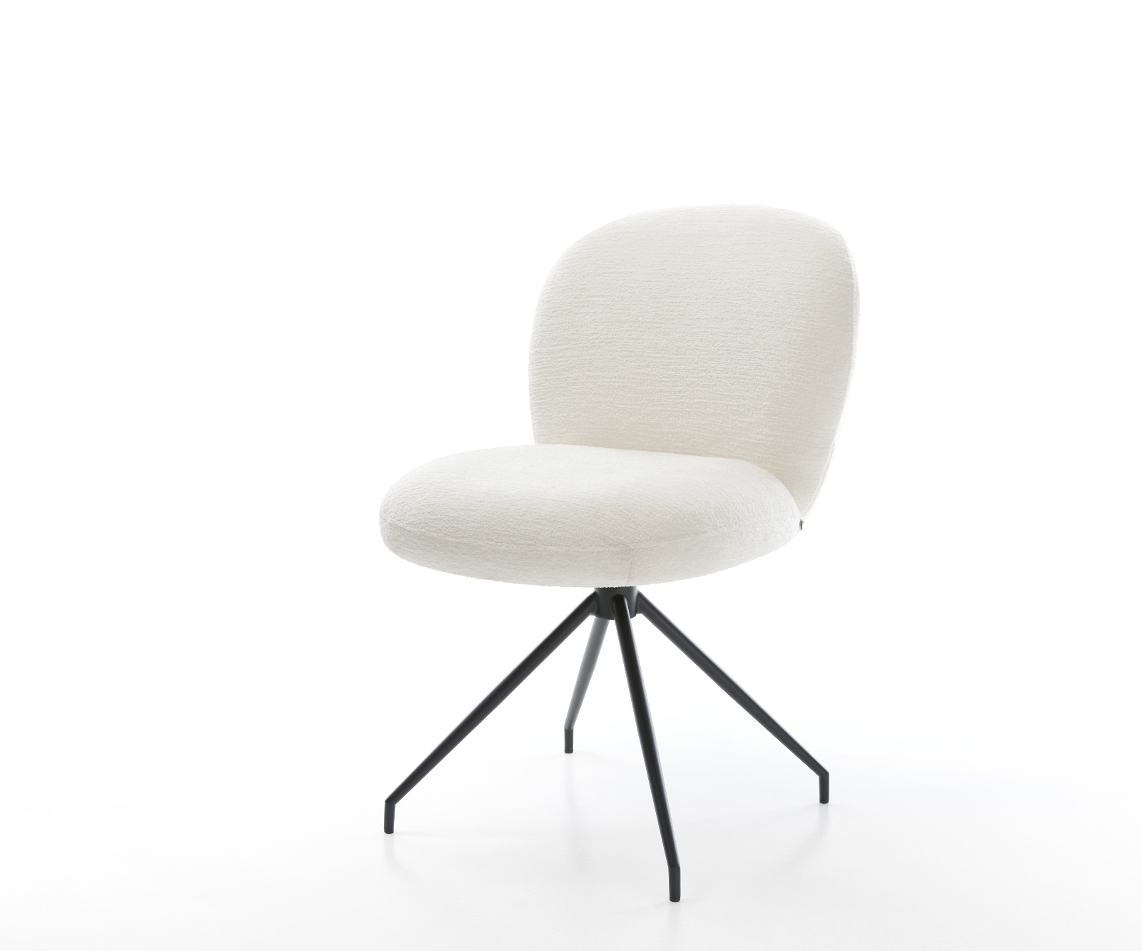 Étkezőszék Nube-Flex bouclé puha bézs kereszt láb kúpos fekete zsákrugó