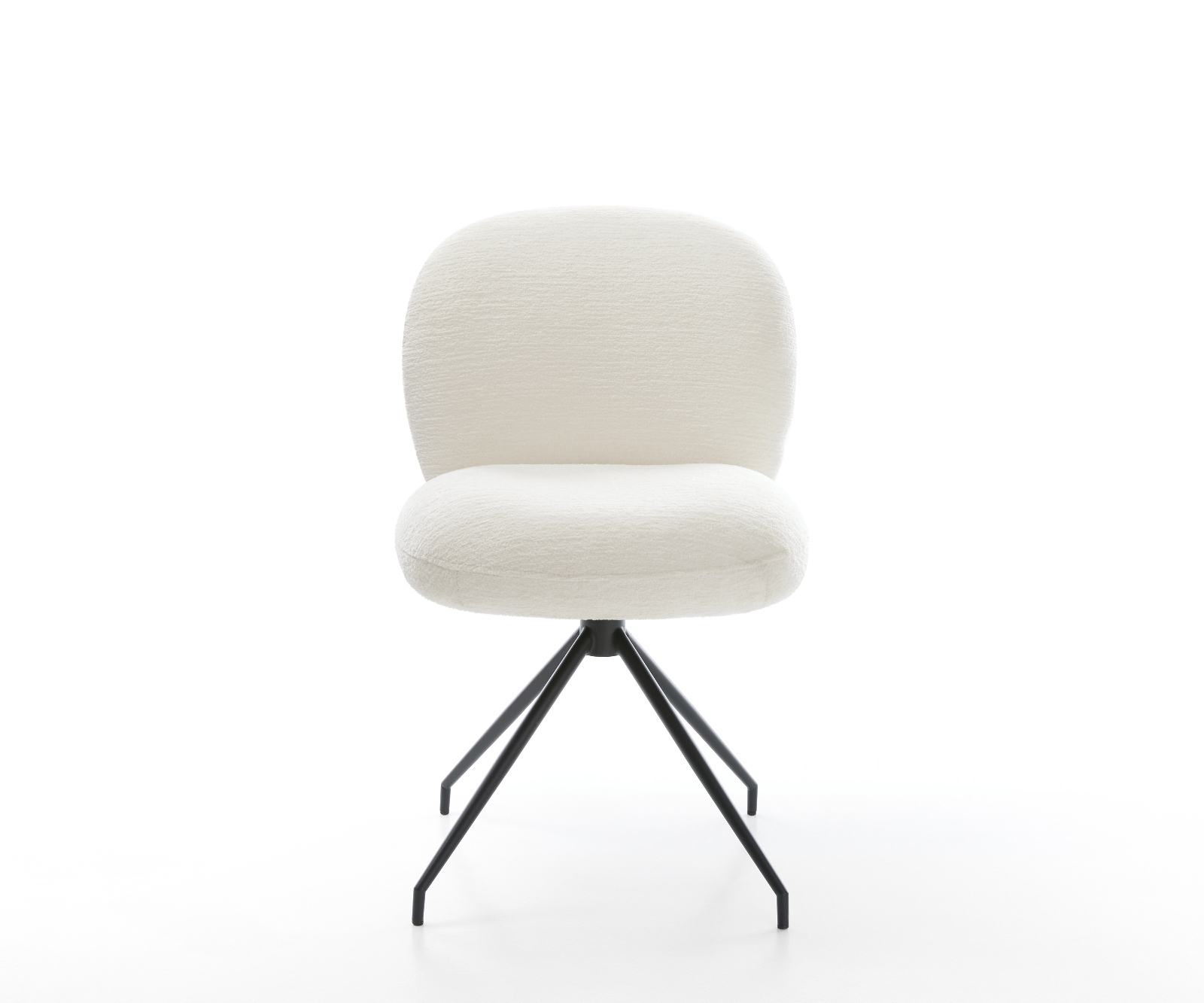 Étkezőszék Nube-Flex bouclé puha bézs kereszt láb kúpos fekete zsákrugó - Image 2