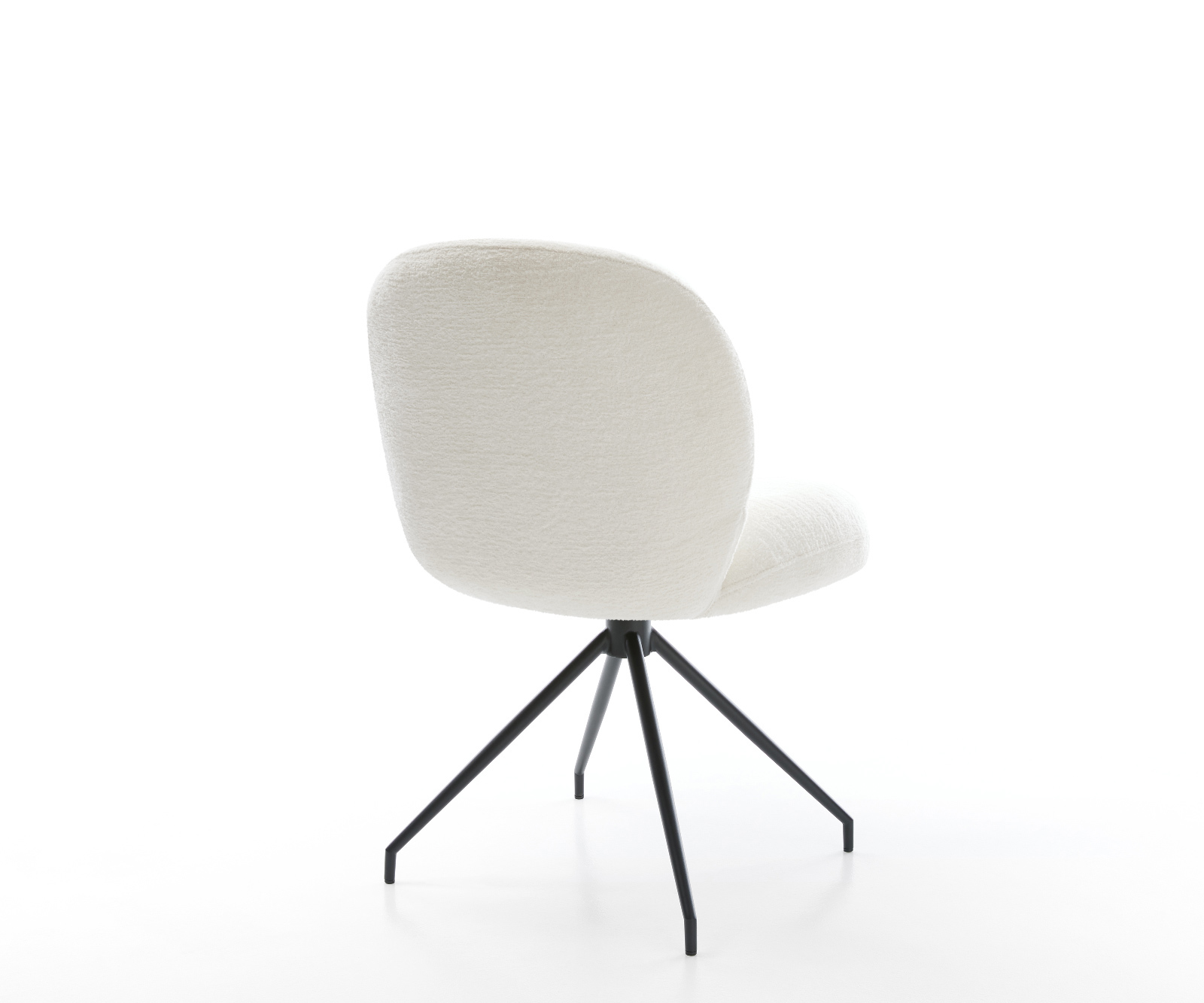 Étkezőszék Nube-Flex bouclé puha bézs kereszt láb kúpos fekete zsákrugó - Image 5