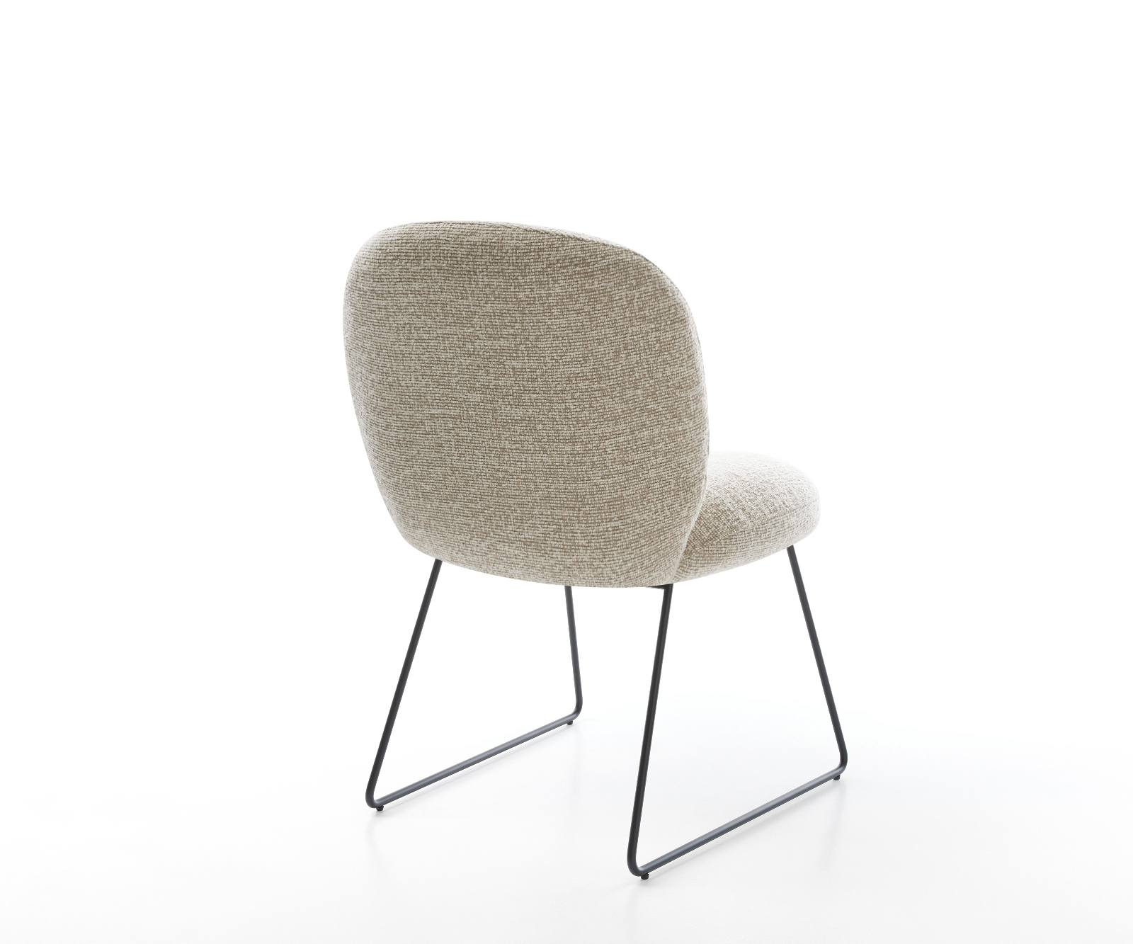 Étkezőszék Nube-Flex szövött szövet puha bézs vékony láb fekete zsákrugó - Image 5