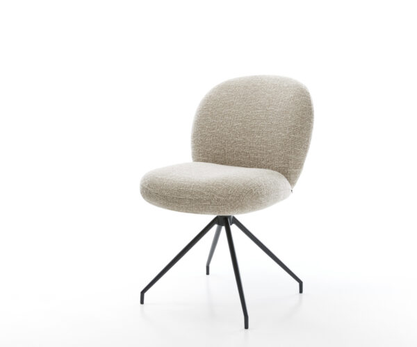 Étkezőszék Nube-Flex szövött szövet puha bézs kereszt láb kúpos fekete zsákrugó