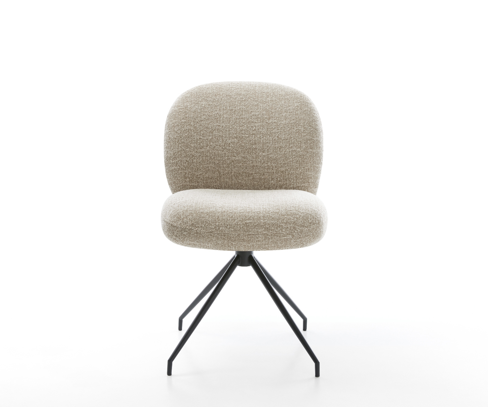 Étkezőszék Nube-Flex szövött szövet puha bézs kereszt láb kúpos fekete zsákrugó - Image 2