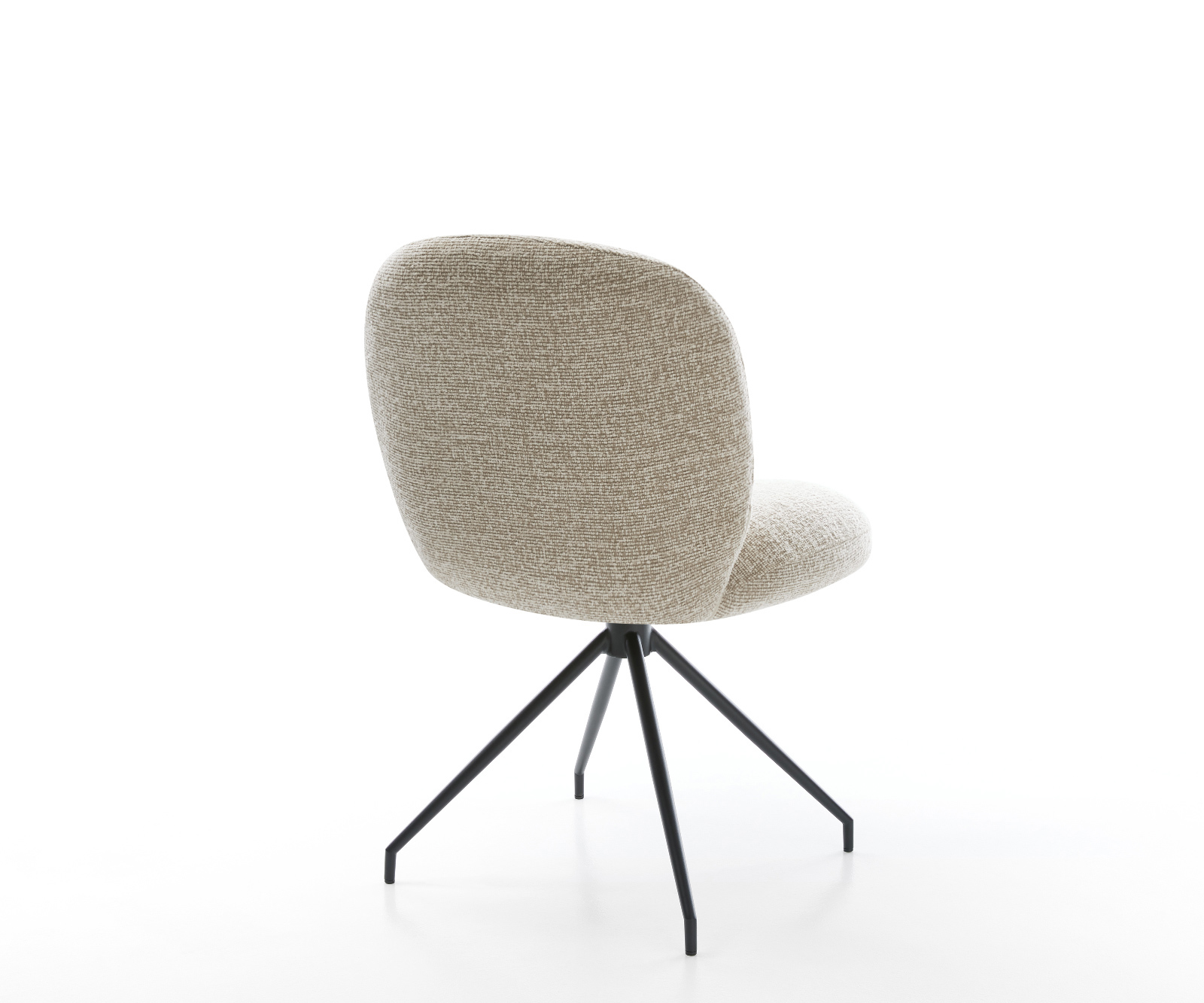 Étkezőszék Nube-Flex szövött szövet puha bézs kereszt láb kúpos fekete zsákrugó - Image 5