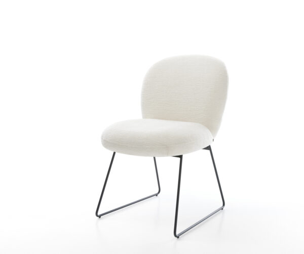 Étkezőszék Nube-Flex bouclé puha bézs vékony láb fekete zsákrugó