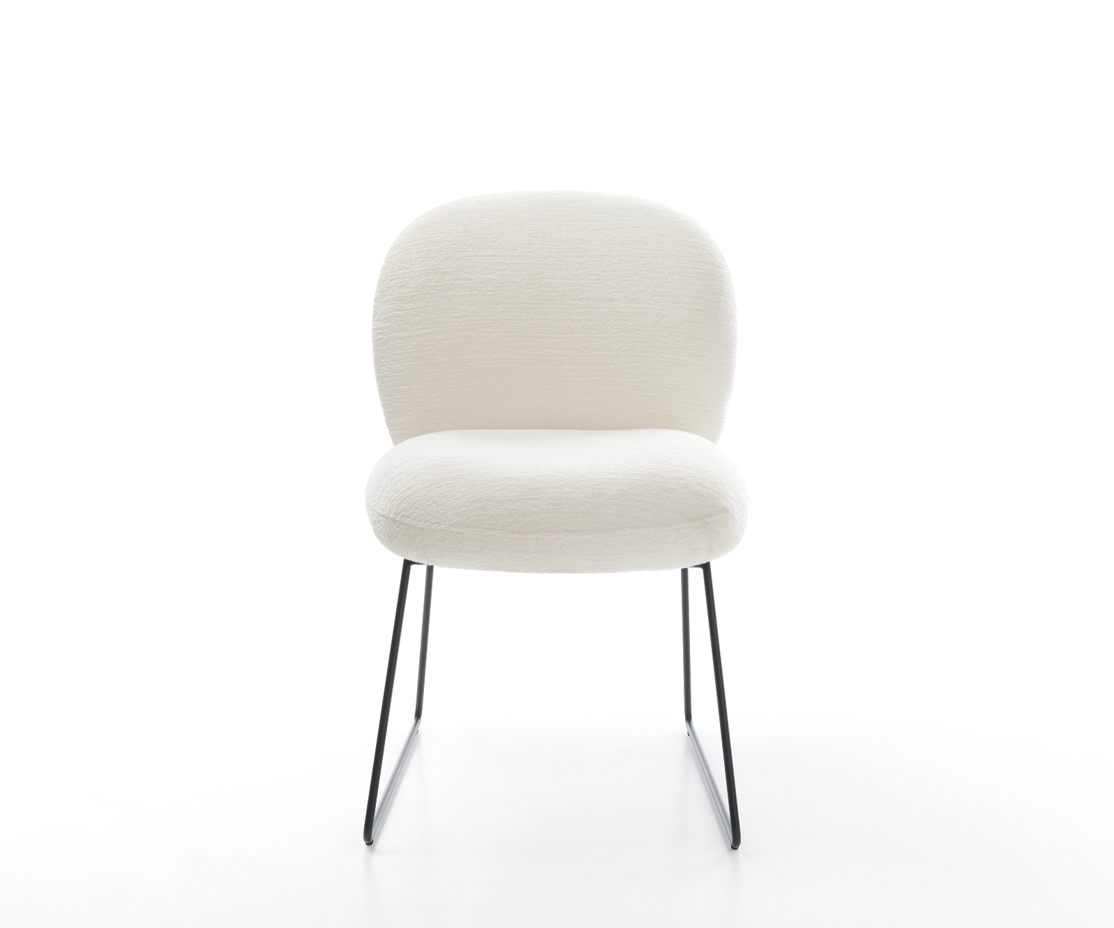 Étkezőszék Nube-Flex bouclé puha bézs vékony láb fekete zsákrugó - Image 2