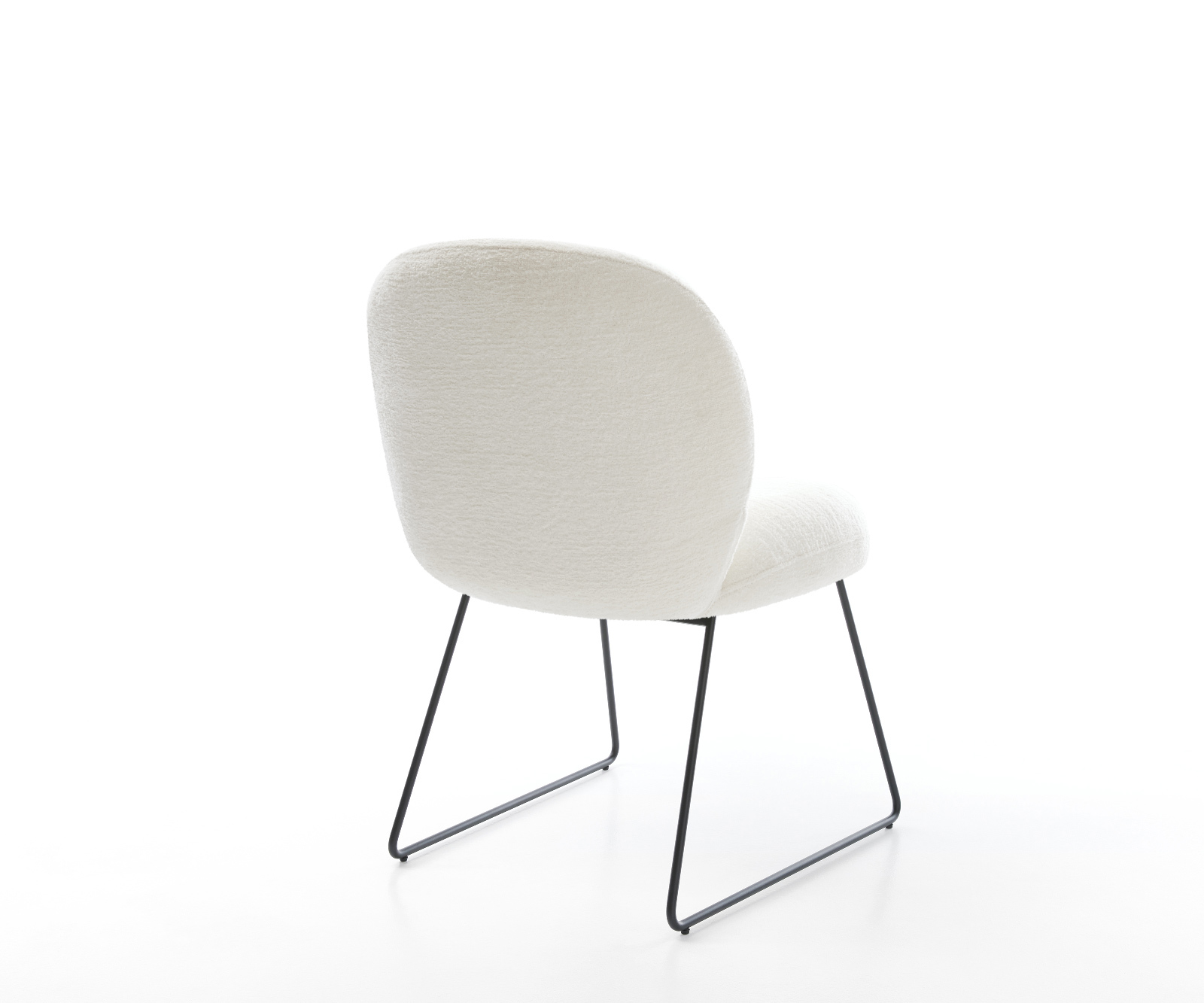 Étkezőszék Nube-Flex bouclé puha bézs vékony láb fekete zsákrugó - Image 5