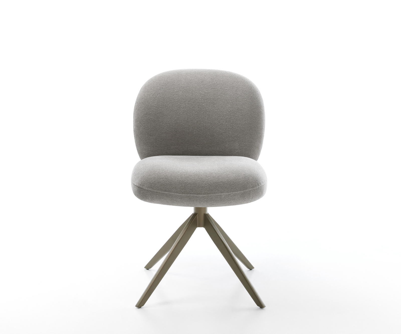 Étkezőszék Nube-Flex strukturált szövet puha szürke kereszt láb széles titán színű hatvan fokban forgatható billenő zsákrugós matrac - Image 2