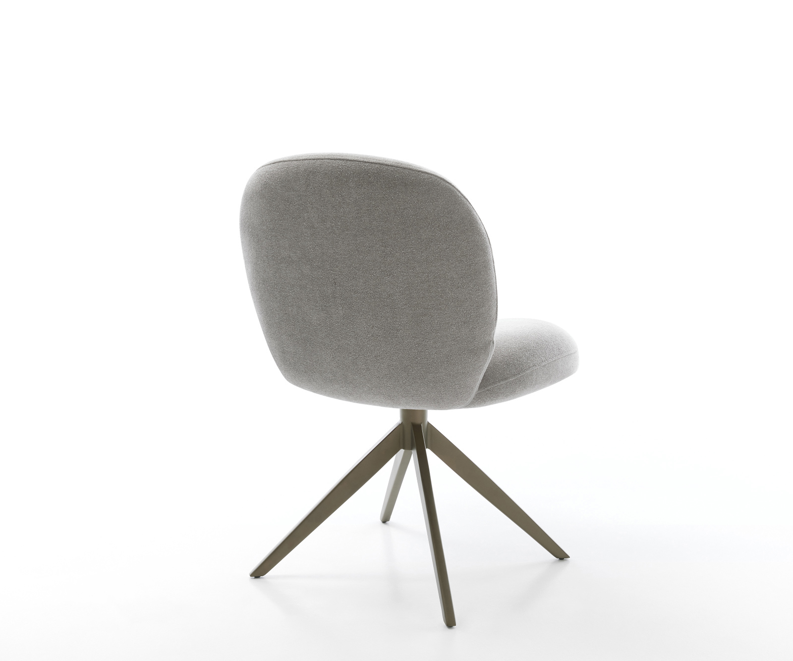 Étkezőszék Nube-Flex strukturált szövet puha szürke kereszt láb széles titán színű hatvan fokban forgatható billenő zsákrugós matrac - Image 5