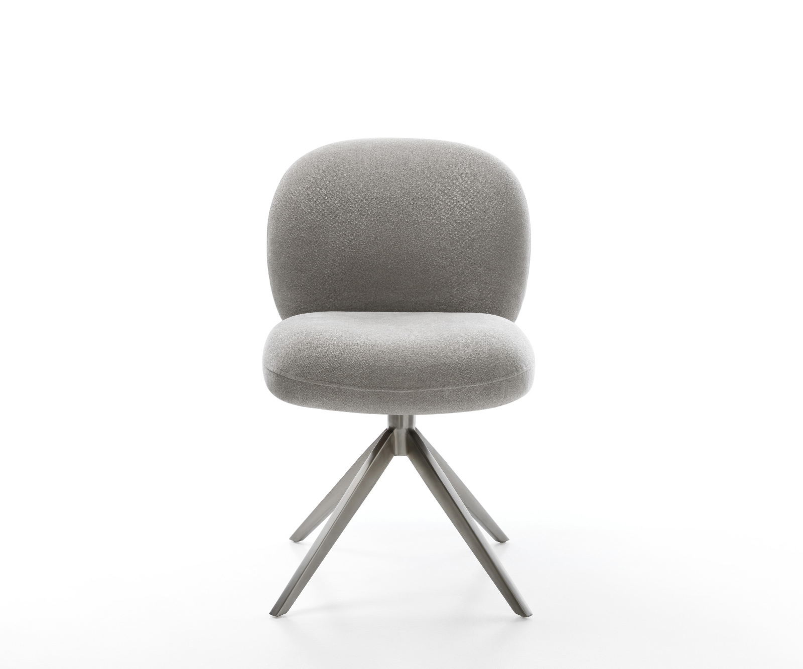 Étkezőszék Nube-Flex strukturált szövet puha szürke kereszt láb széles grafit 360° forgatható billenő zsákrugó - Image 2