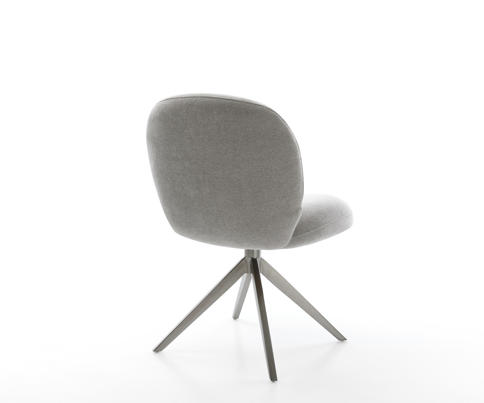 Étkezőszék Nube-Flex strukturált szövet puha szürke kereszt láb széles grafit 360° forgatható billenő zsákrugó - Image 5