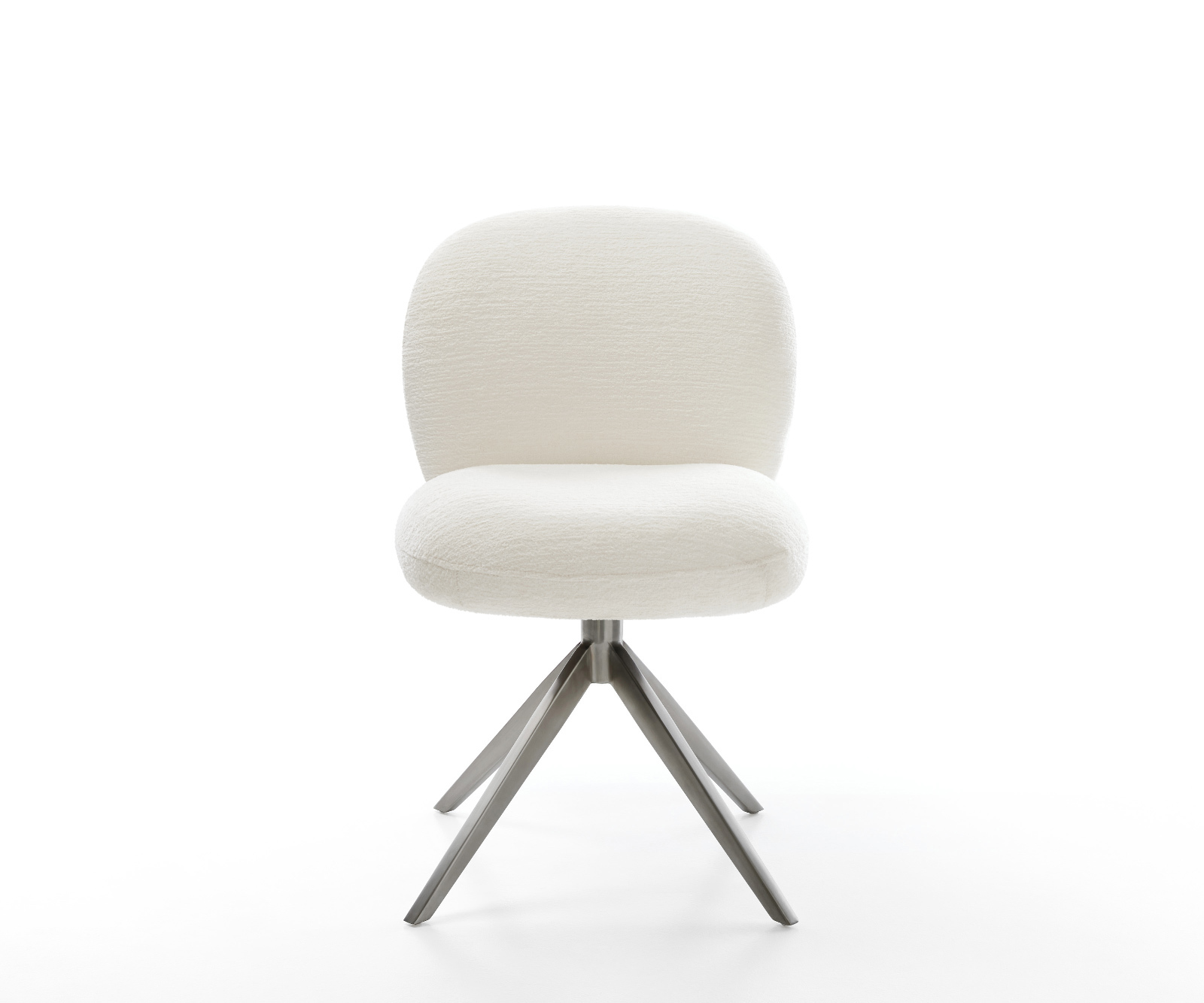 Étkezőszék Nube-Flex bouclé puha bézs kereszt láb széles grafit 360° forgatható billenő zsákrugó - Image 2