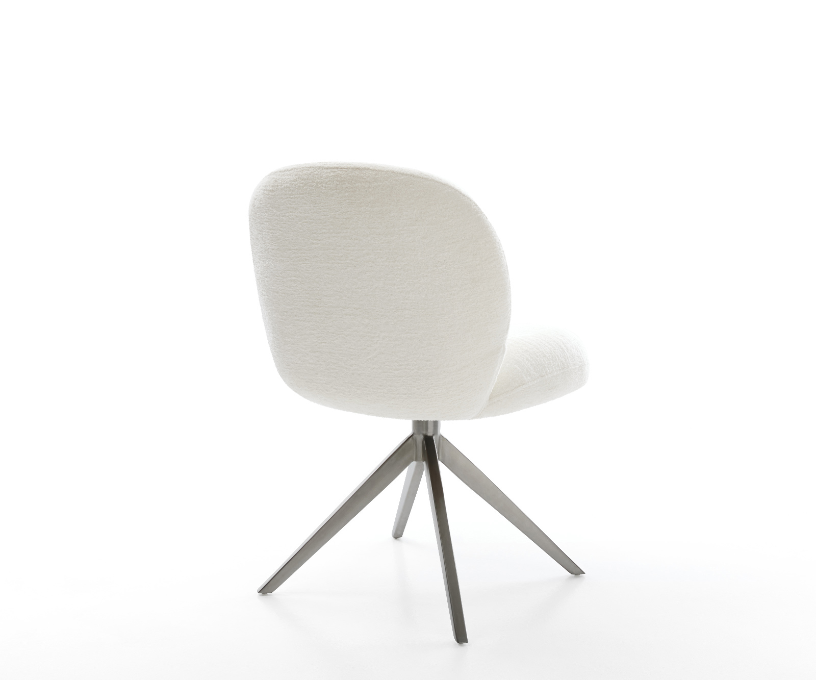 Étkezőszék Nube-Flex bouclé puha bézs kereszt láb széles grafit 360° forgatható billenő zsákrugó - Image 5