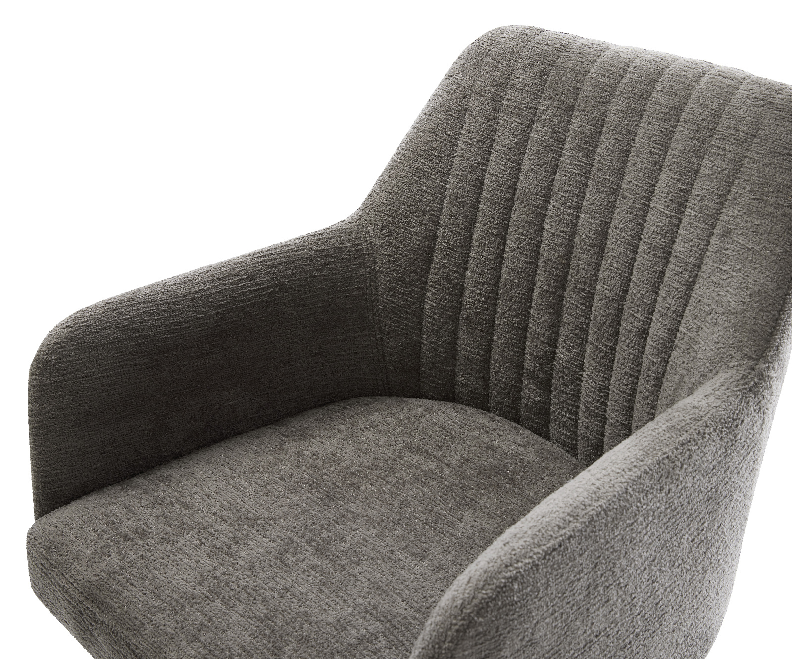 Étkezőszék Greg-Flex bouclé puha sötét bézs 4 láb kúpos rozsdamentes acél zsákrugó - Image 4