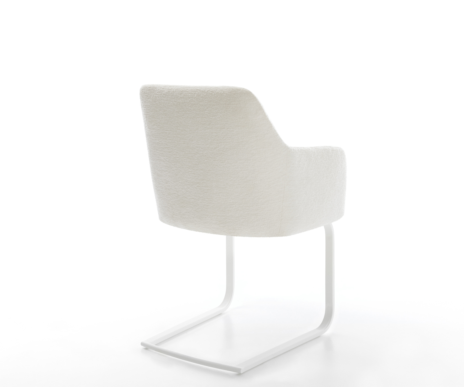 Étkezőszék Greg-Flex bouclé puha bézs konzolos lapos fehér zsákrugó - Image 5