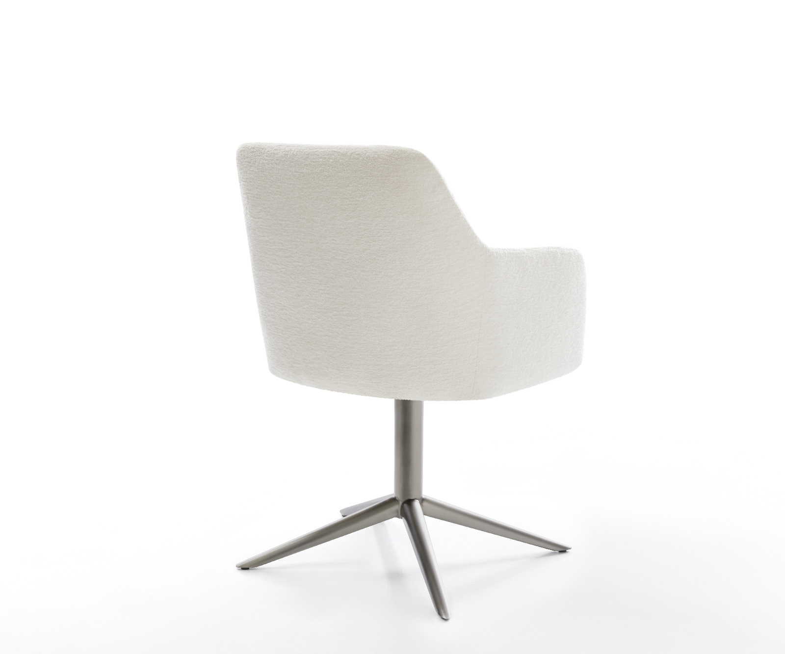 Étkezőszék Greg-Flex bouclé puha bézs kereszt láb grafit 360° forgatható billenő zsákrugó - Image 5