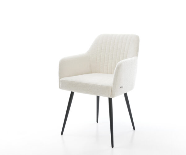 Étkezőszék Greg-Flex bouclé puha bézs 4 láb kúpos fekete zsákrugó