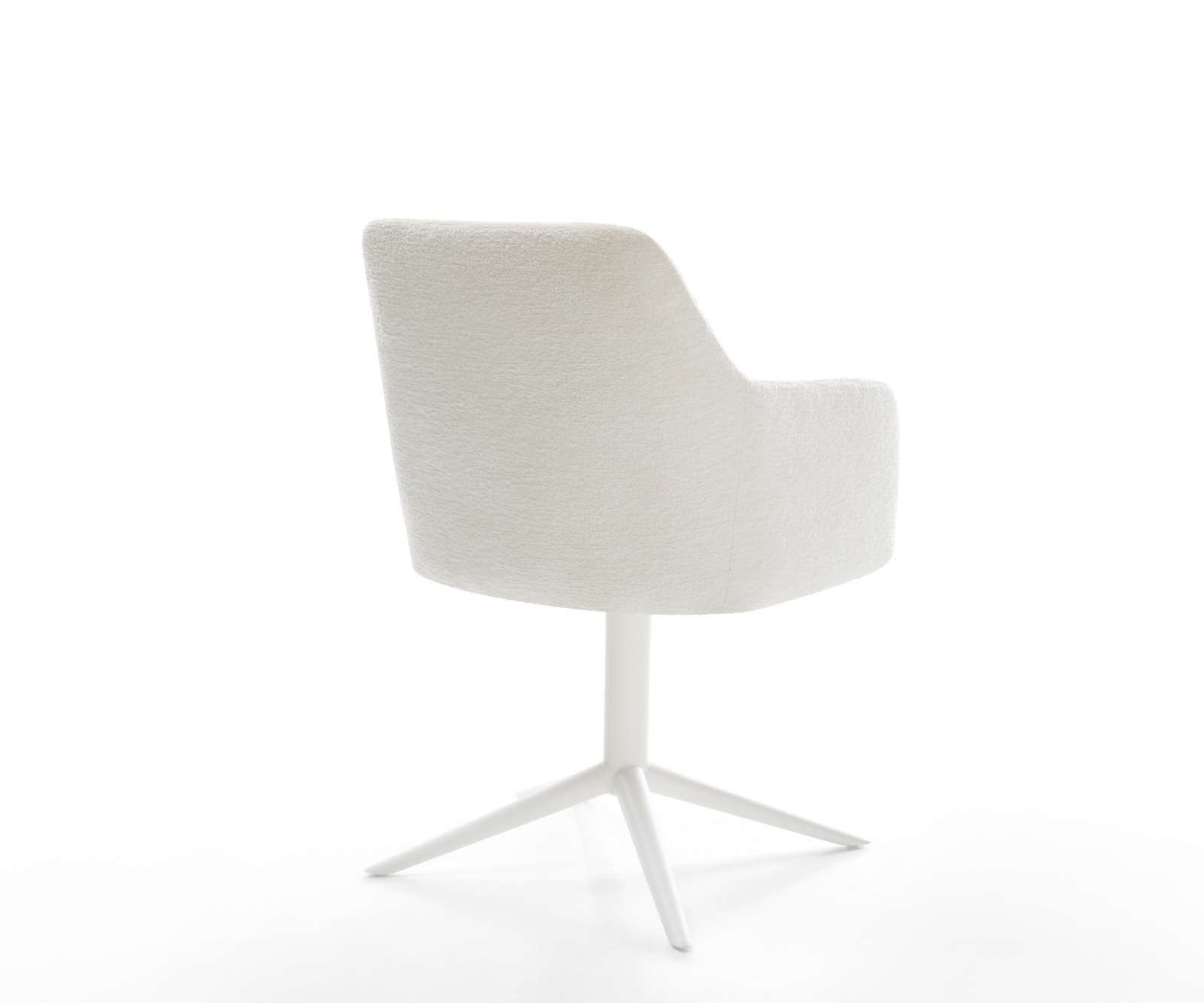 Étkezőszék Greg-Flex bouclé puha bézs fehér kereszt láb 360° forgatható billenő zsákrugós - Image 5