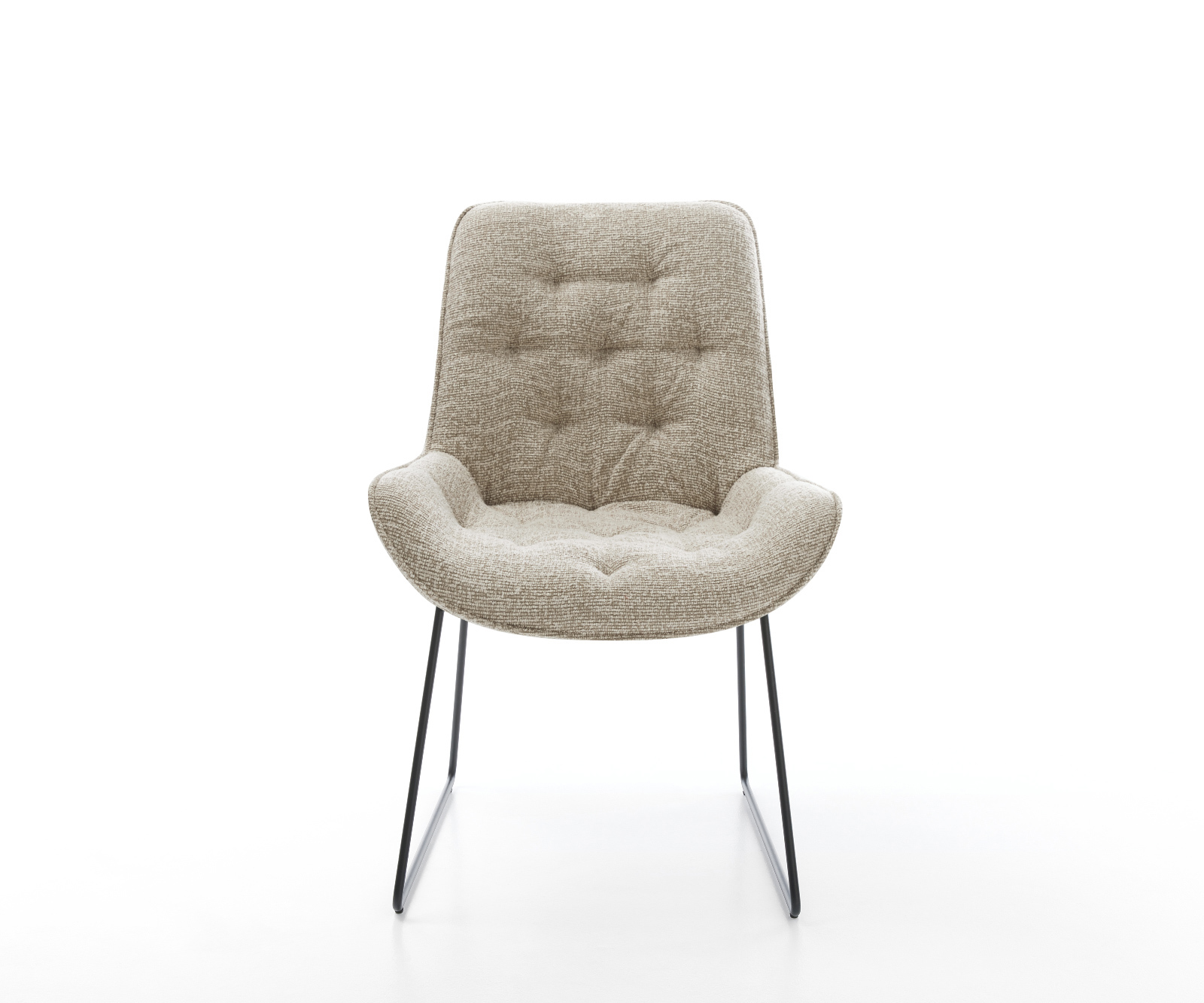 Étkezőszék Taimi-Flex szövött szövet puha bézs vékony láb fekete - Image 2