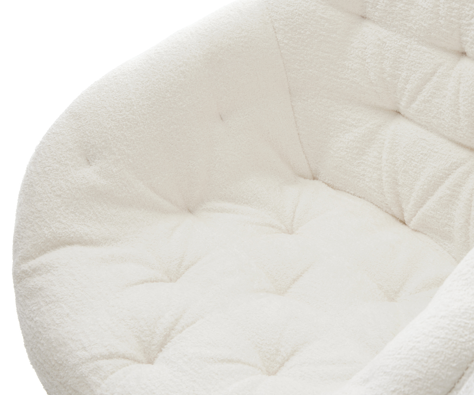 Étkezőszék Gaio-Flex bouclé puha bézs kereszt láb széles fehér 360° forgatható billenő funkció - Image 4