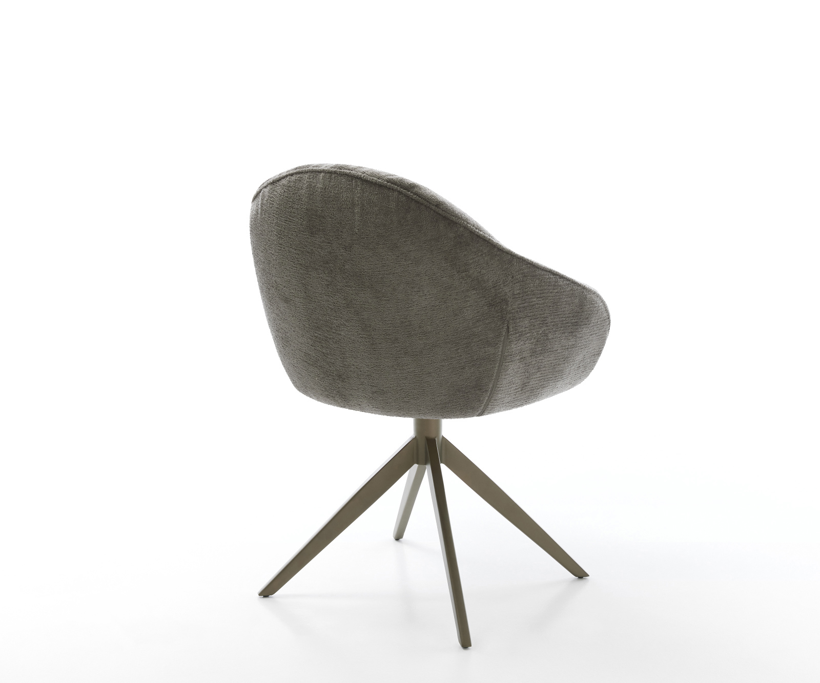 Étkezőszék Gaio-Flex bouclé puha sötét bézs kereszt láb széles titán színű 360° forgatható billenő - Image 5