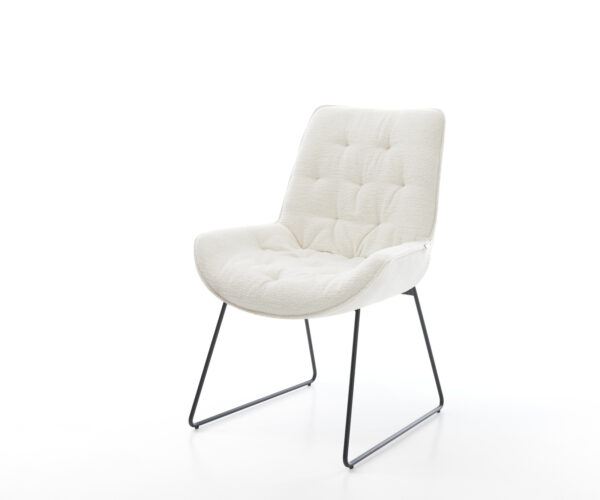 Étkezőszék Taimi-Flex bouclé puha bézs vékony láb fekete