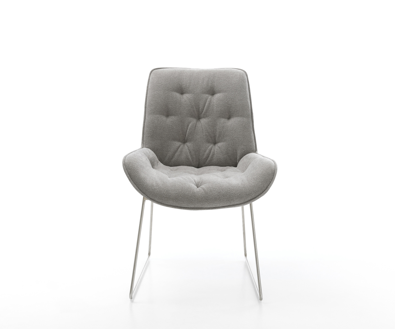 Étkezőszék Taimi-Flex strukturált szövet puha szürke vékony láb rozsdamentes acél - Image 2