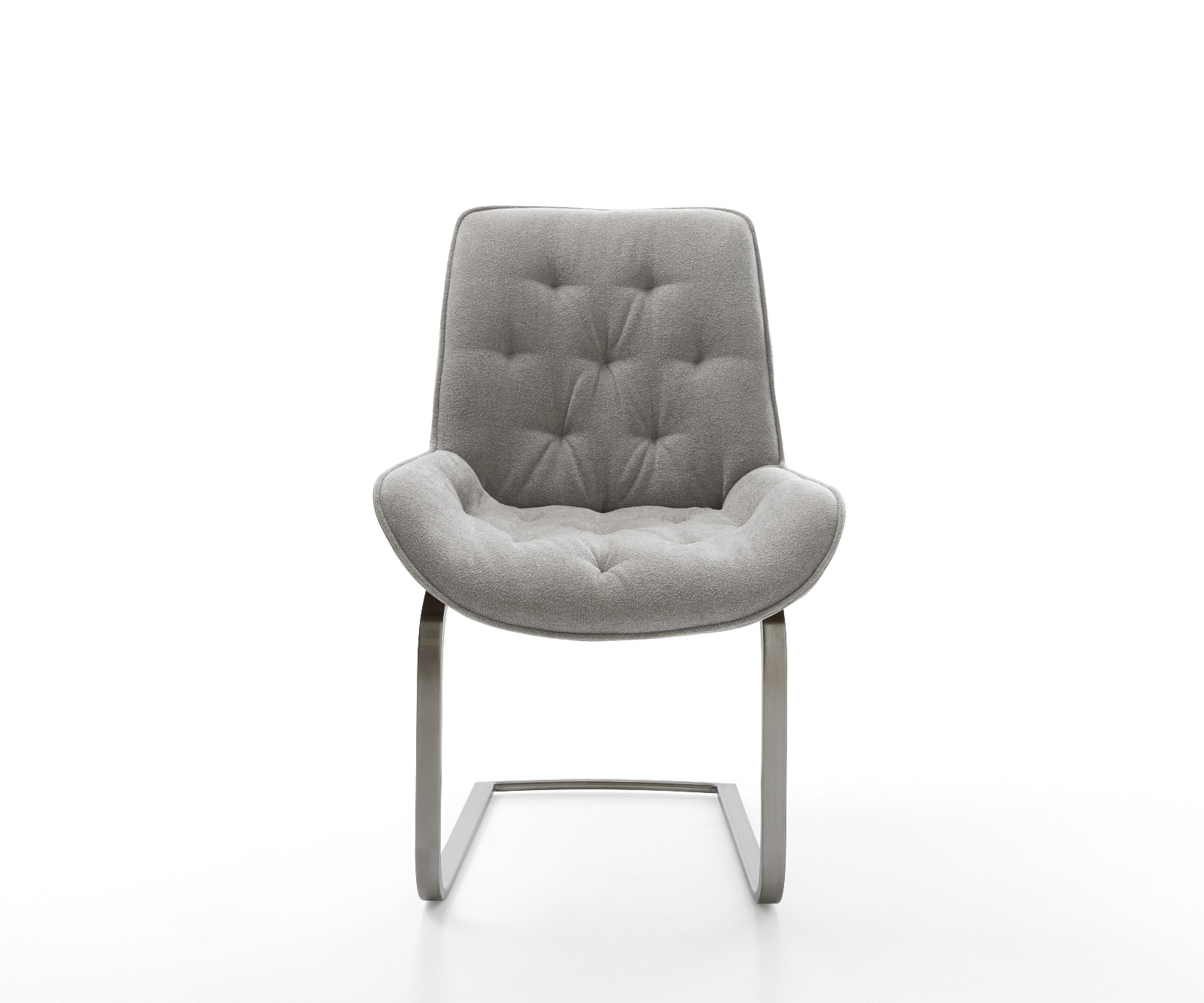 Étkezőszék Taimi-Flex strukturált szövet puha szürke konzolos lapos antracit - Image 2