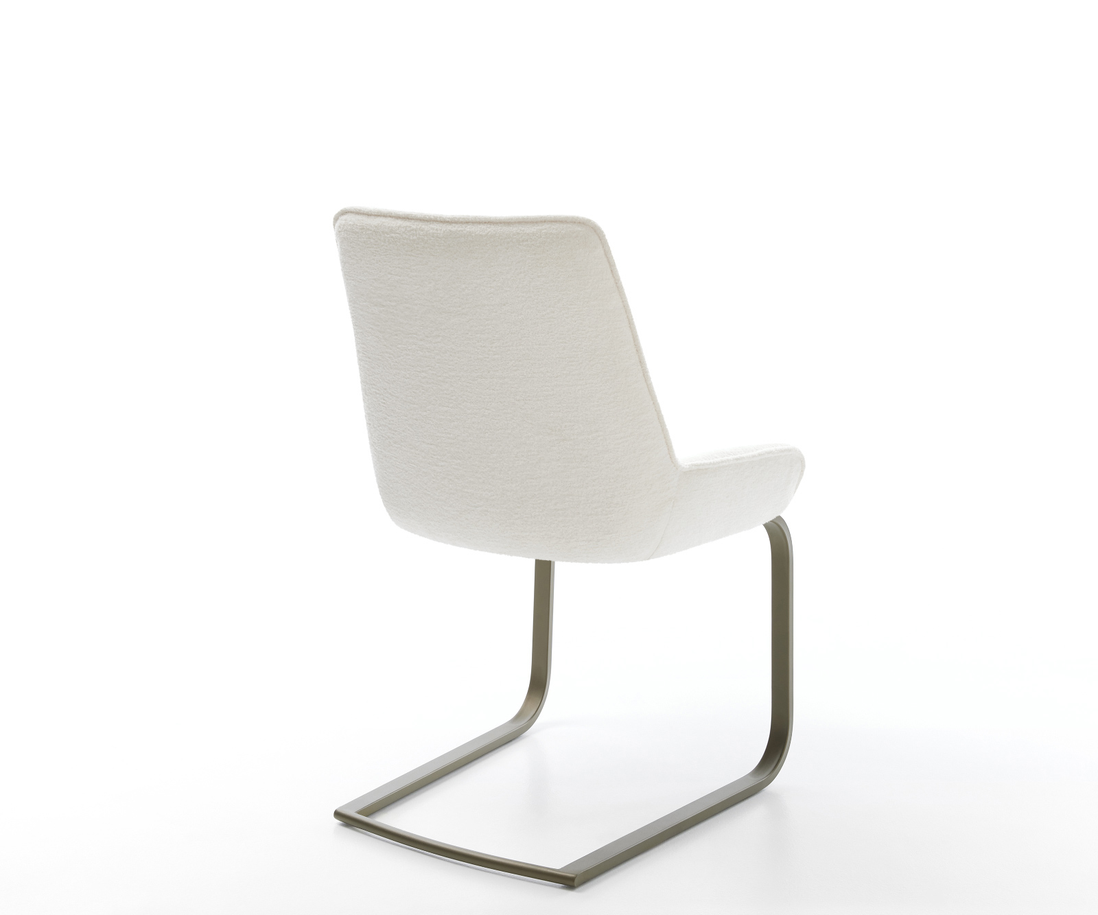 Étkezőszék Taimi-Flex bouclé puha bézs konzolos láb lapos titán színű hatású - Image 5