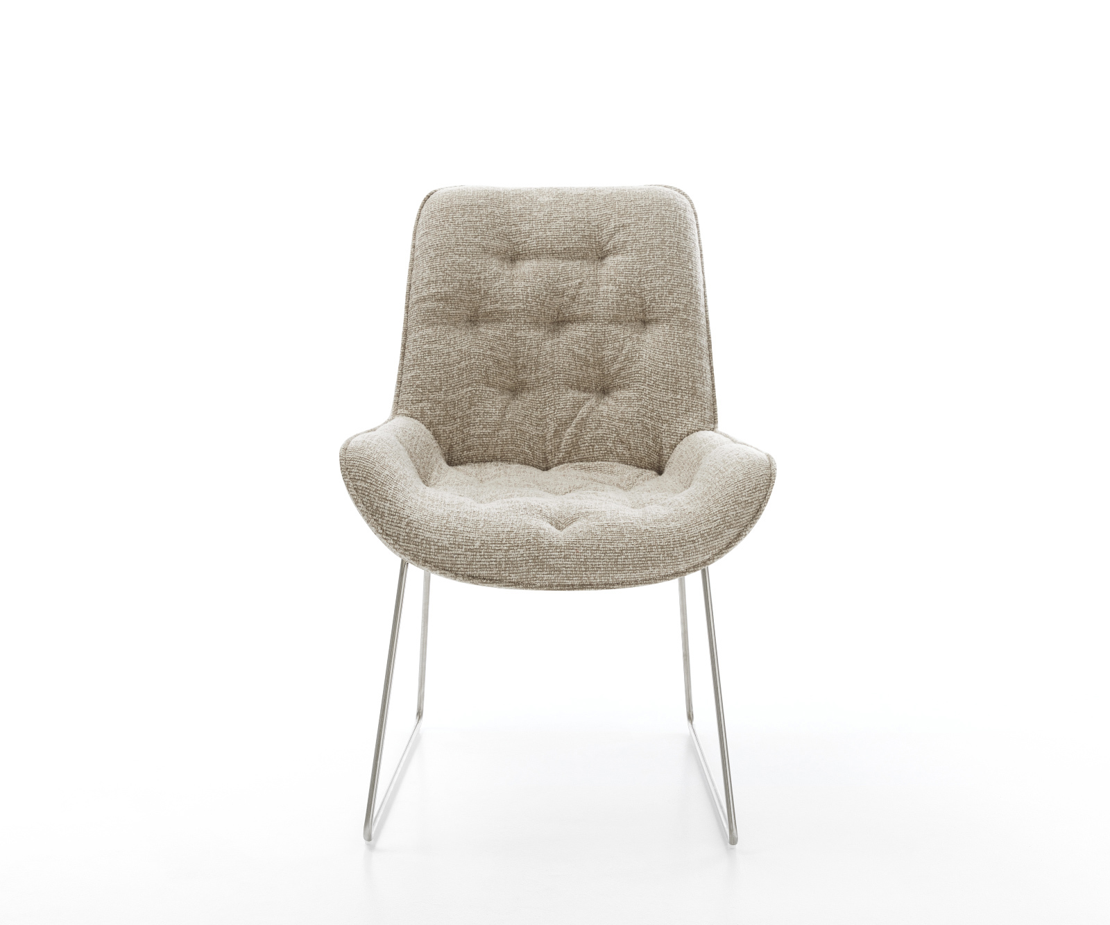 Étkezőszék Taimi-Flex szövött szövet puha bézs vékony láb rozsdamentes acél - Image 2