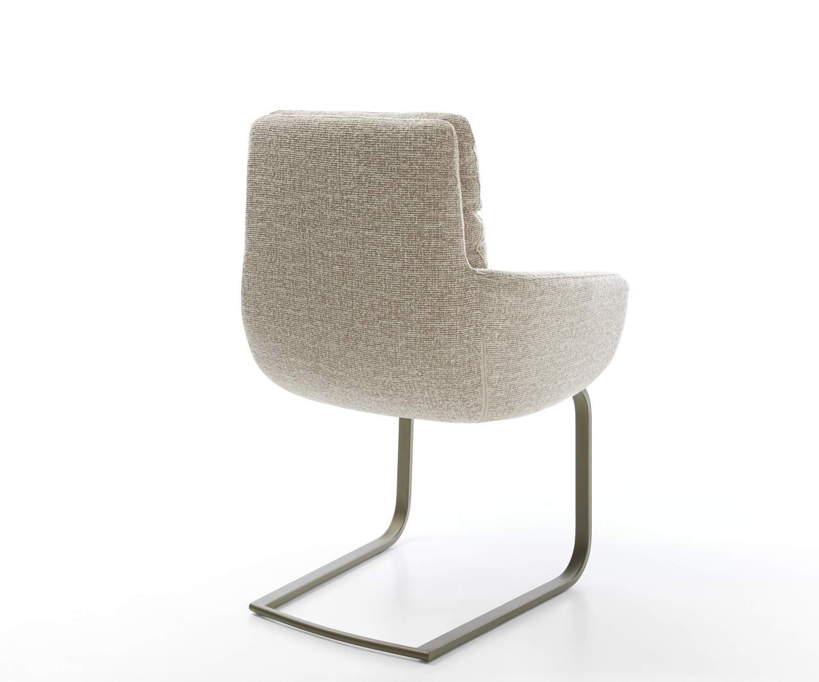 Étkezőszék Abelia-Flex karfás mikroszálas puha bézs konzolos lapos láb titán színű - Image 5