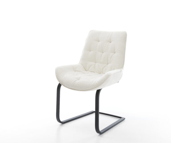 Étkezőszék Taimi-Flex bouclé puha bézs konzolos lapos fekete