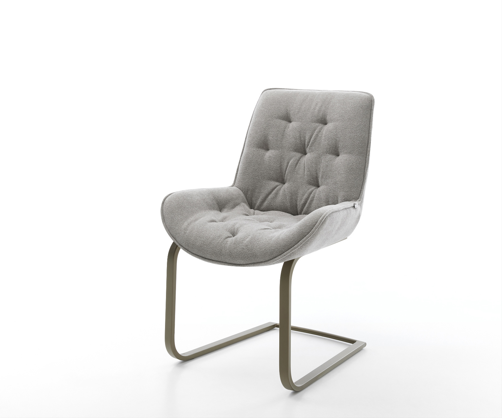 Étkezőszék Taimi-Flex strukturált szövet puha szürke konzolos lapos titán színű