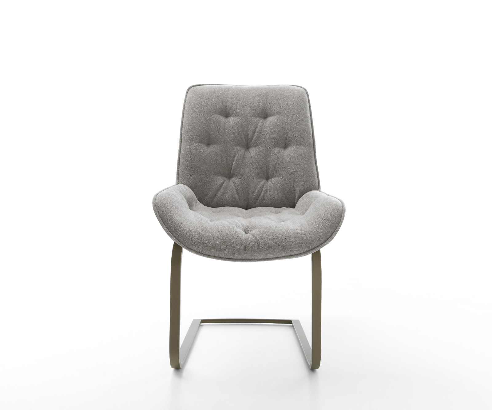 Étkezőszék Taimi-Flex strukturált szövet puha szürke konzolos lapos titán színű - Image 2