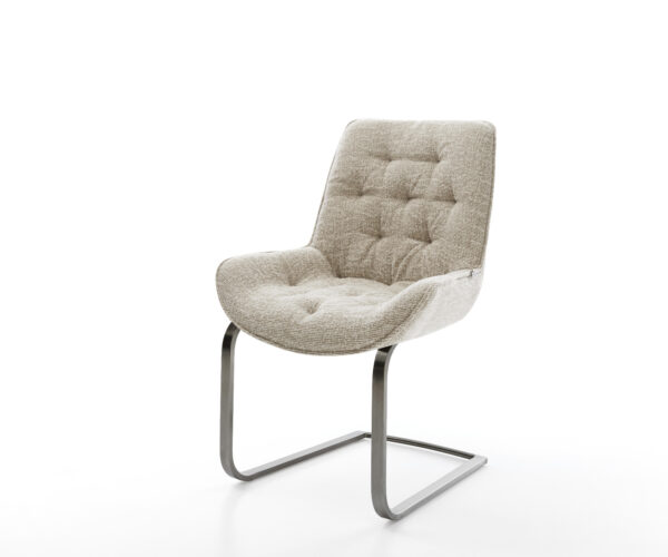 Étkezőszék Taimi-Flex szövött szövet puha bézs konzolos lapos antracit