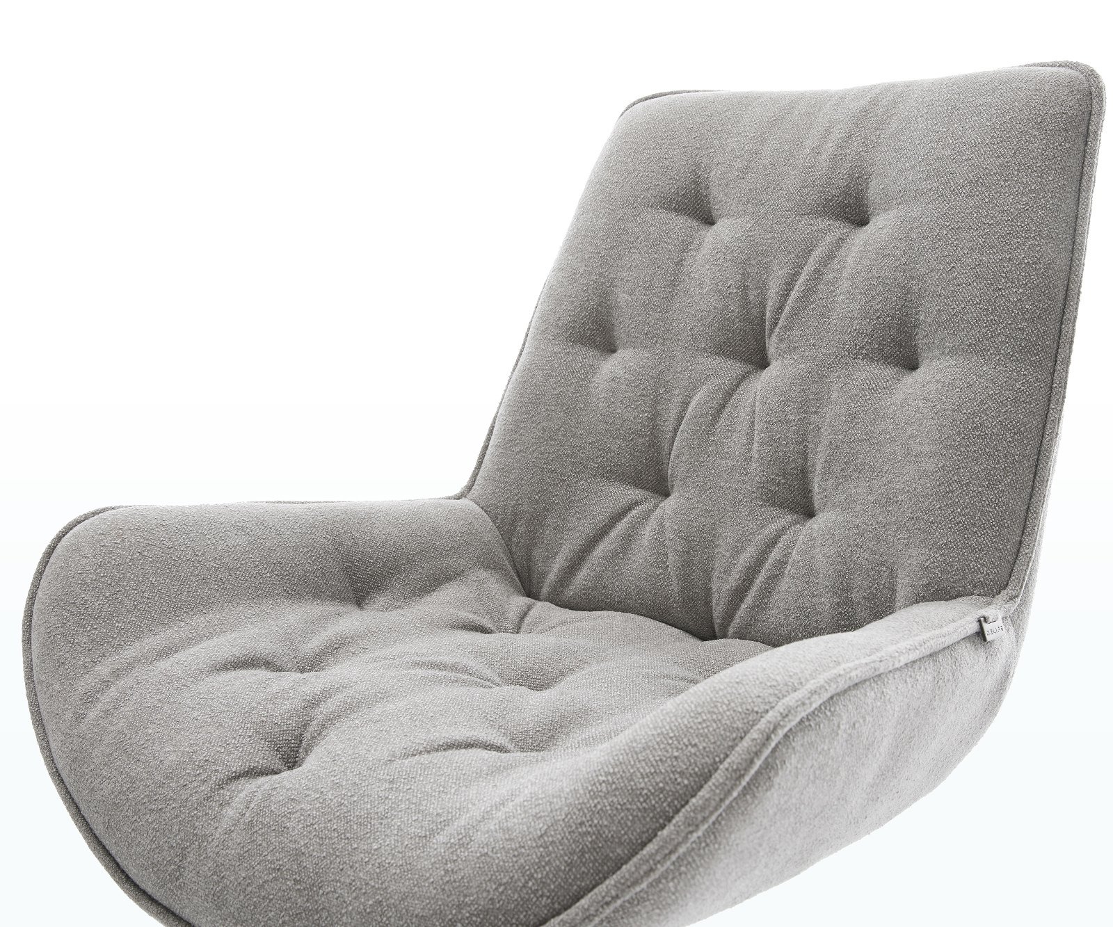 Étkezőszék Taimi-Flex strukturált szövet puha szürke konzolos lapos fekete láb - Image 4