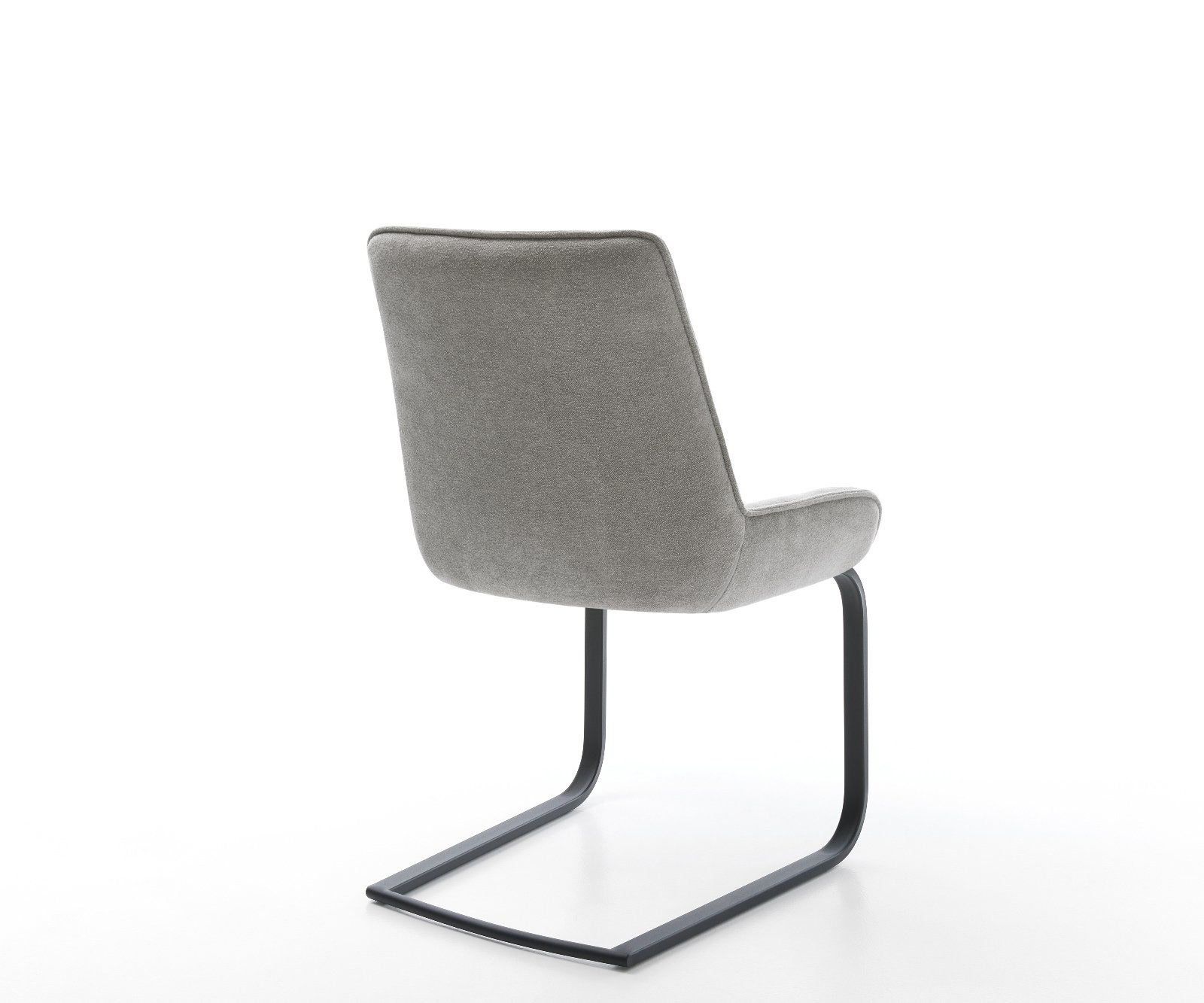 Étkezőszék Taimi-Flex strukturált szövet puha szürke konzolos lapos fekete láb - Image 5