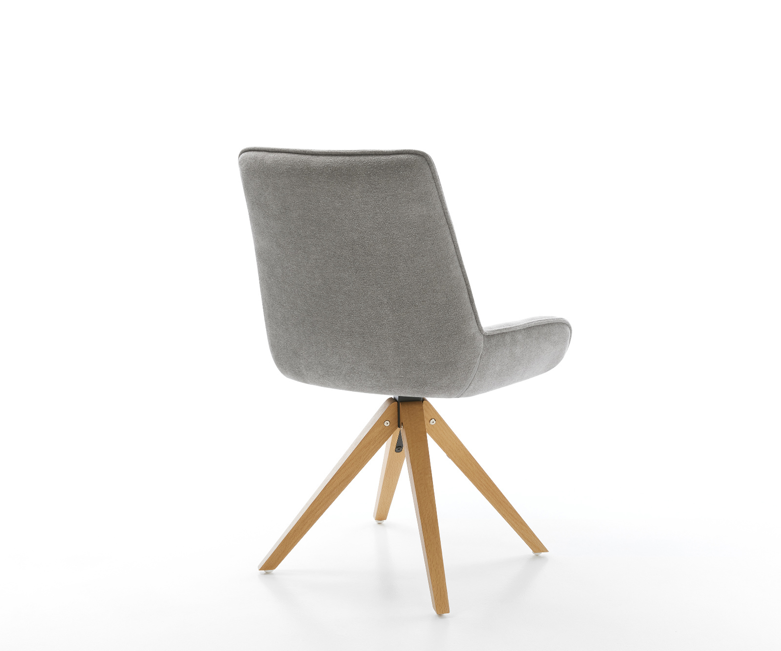 Étkezőszék Taimi-Flex strukturált szövet puha szürke fa láb szögletes természetes 180° forgatható - Image 5