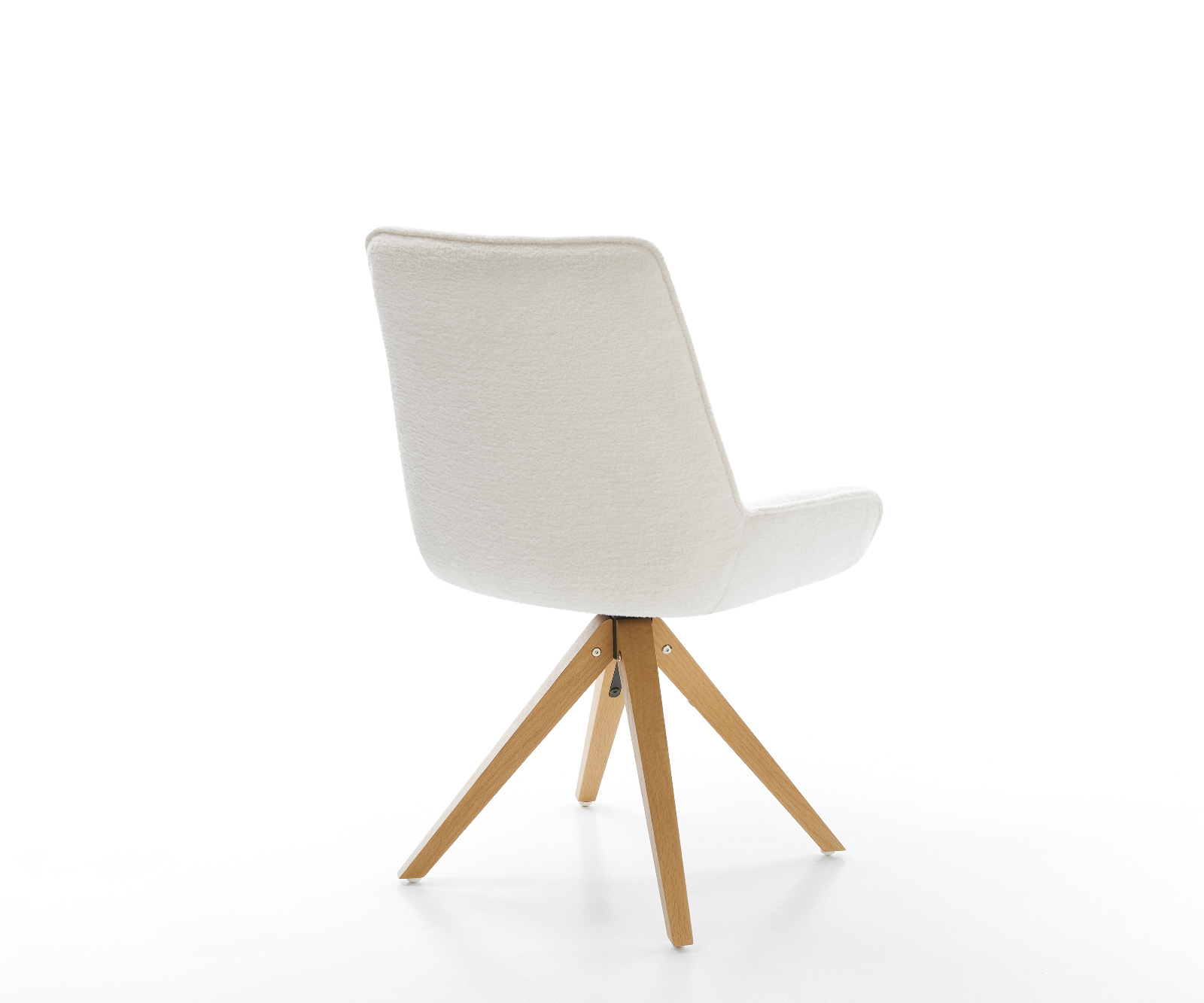 Étkezőszék Taimi-Flex bouclé puha bézs fa láb szögletes természetes 180° forgatható - Image 5