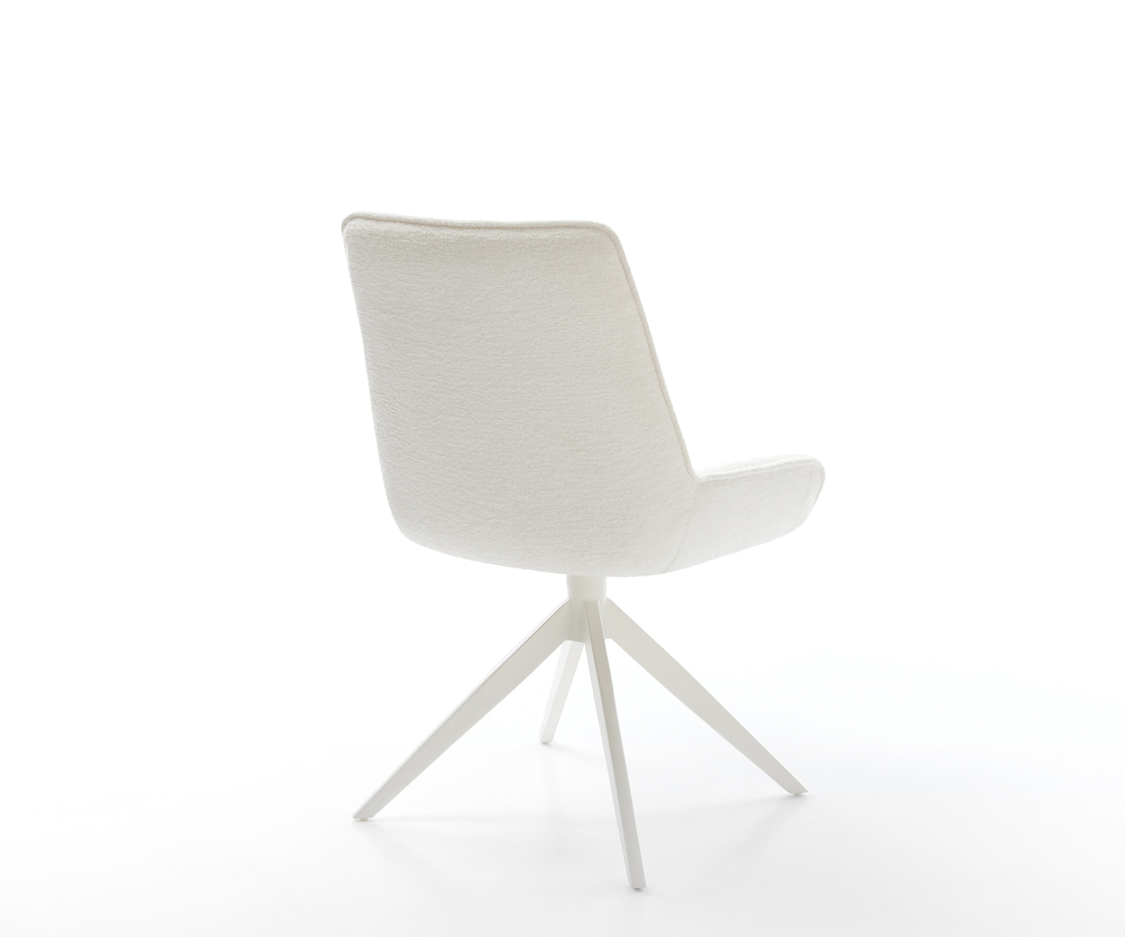 Étkezőszék Taimi-Flex bouclé puha bézs kereszt láb széles fehér 360° forgatható billenő funkció - Image 5