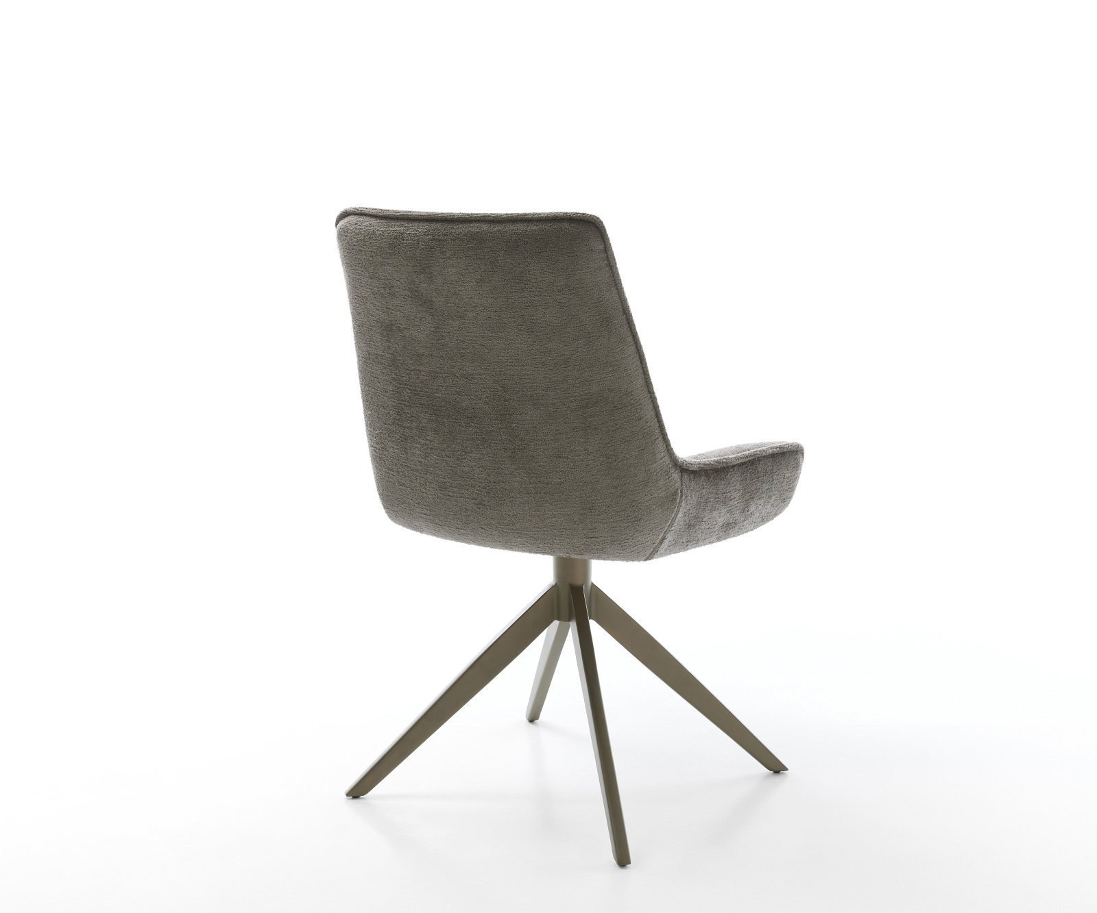 Étkezőszék Taimi-Flex bouclé puha sötét bézs kereszt láb széles titán színű 360° forgatható billenő funkció - Image 5