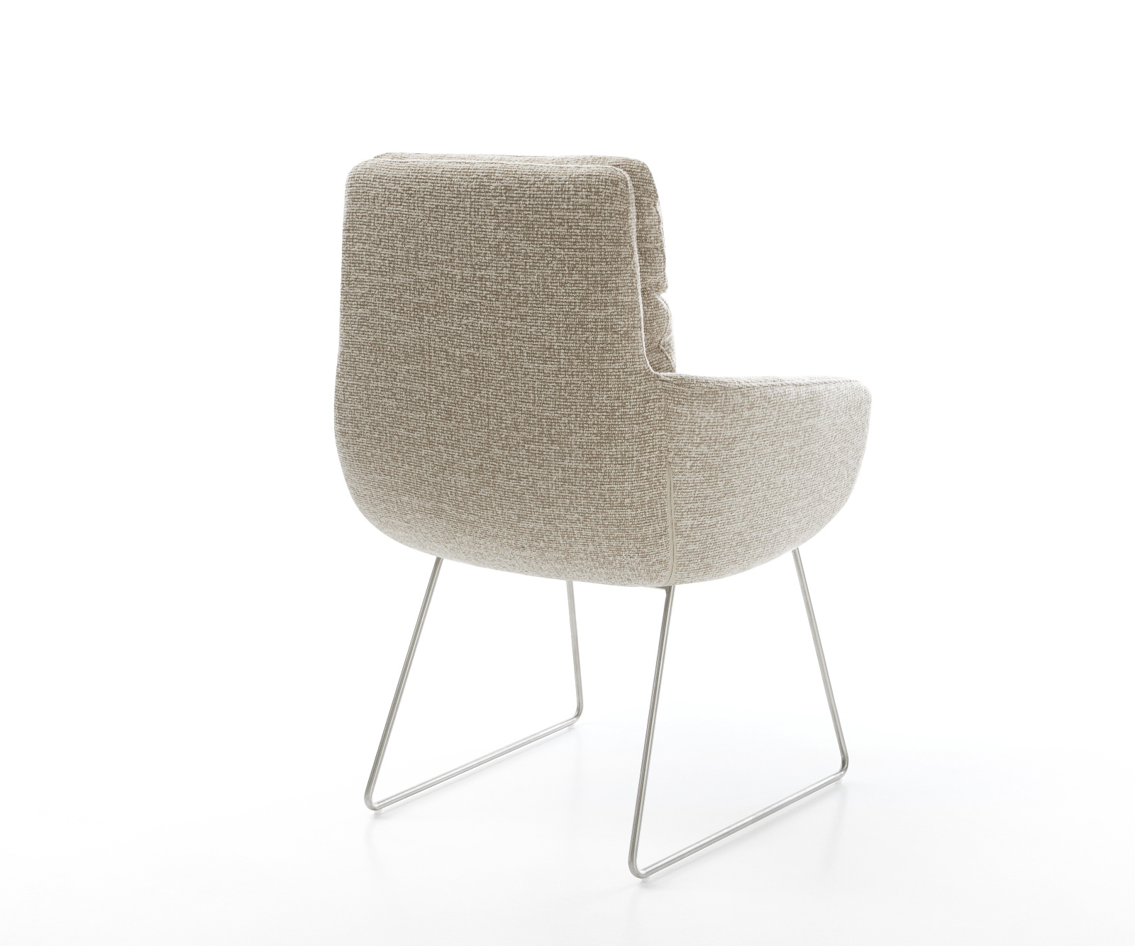 Étkezőszék Abelia-Flex karfás mikroszálas puha bézs vékony fém láb - Image 5